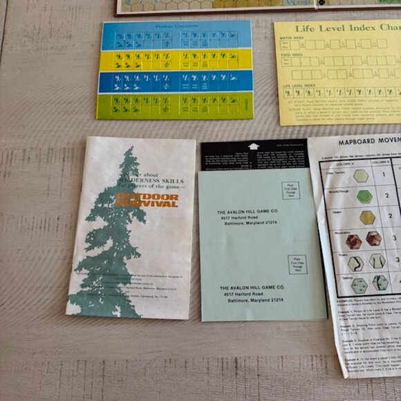 Vintage 1972 Avalon Hill Outdoor Survival Bookshelf Edition (unpunched) - Picture 5 of 10